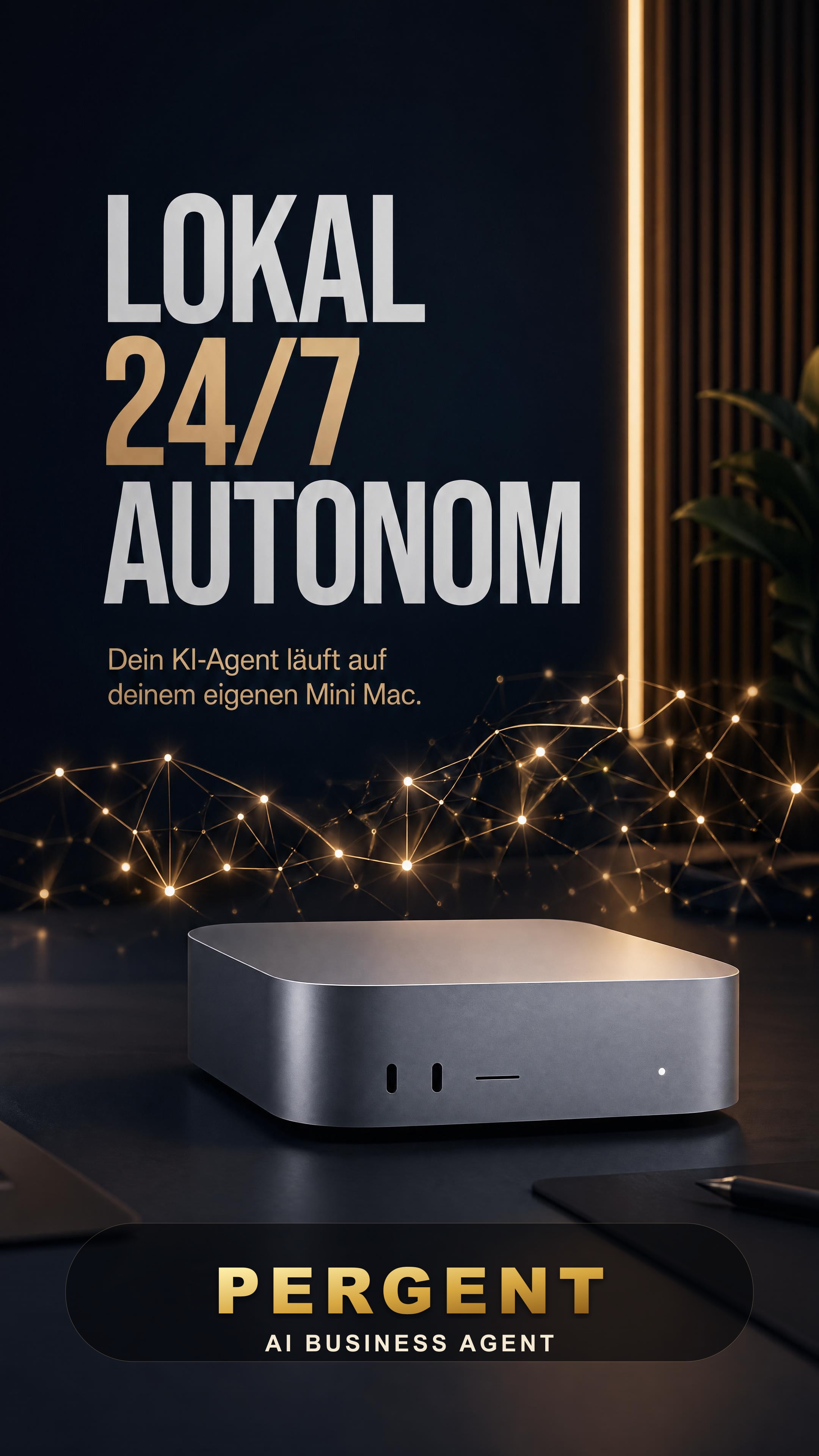 Pergent läuft lokal auf einem Mini Mac